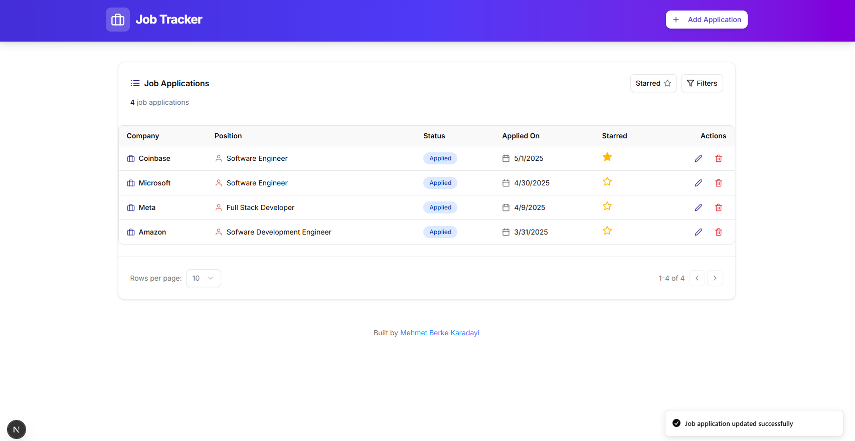 Job Tracker Application